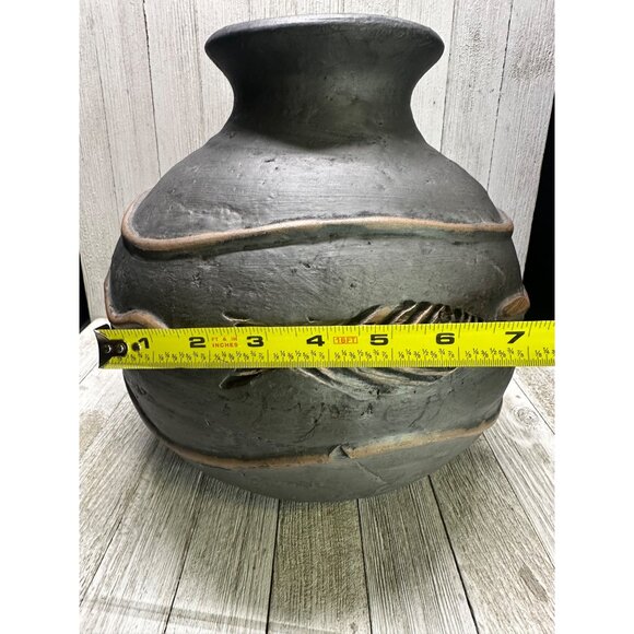 Vtg Colin Thorburn Raku Vase Vessel Signed British Studio Fish Art Decor Accent - Picture 7 of 9